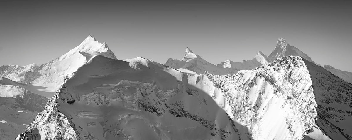 Balmhorn, Panorama Weisshorn, Mont Cervin